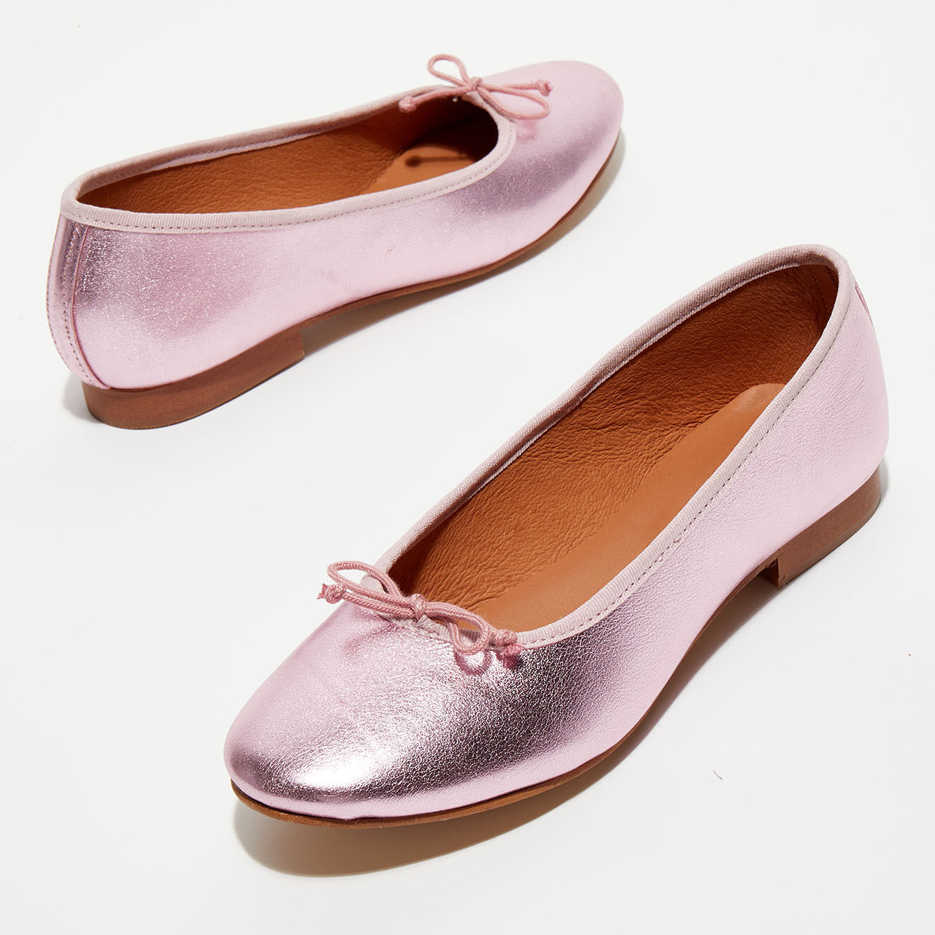 Quartier Latin Ballerines en Cuir Jeanne roses
