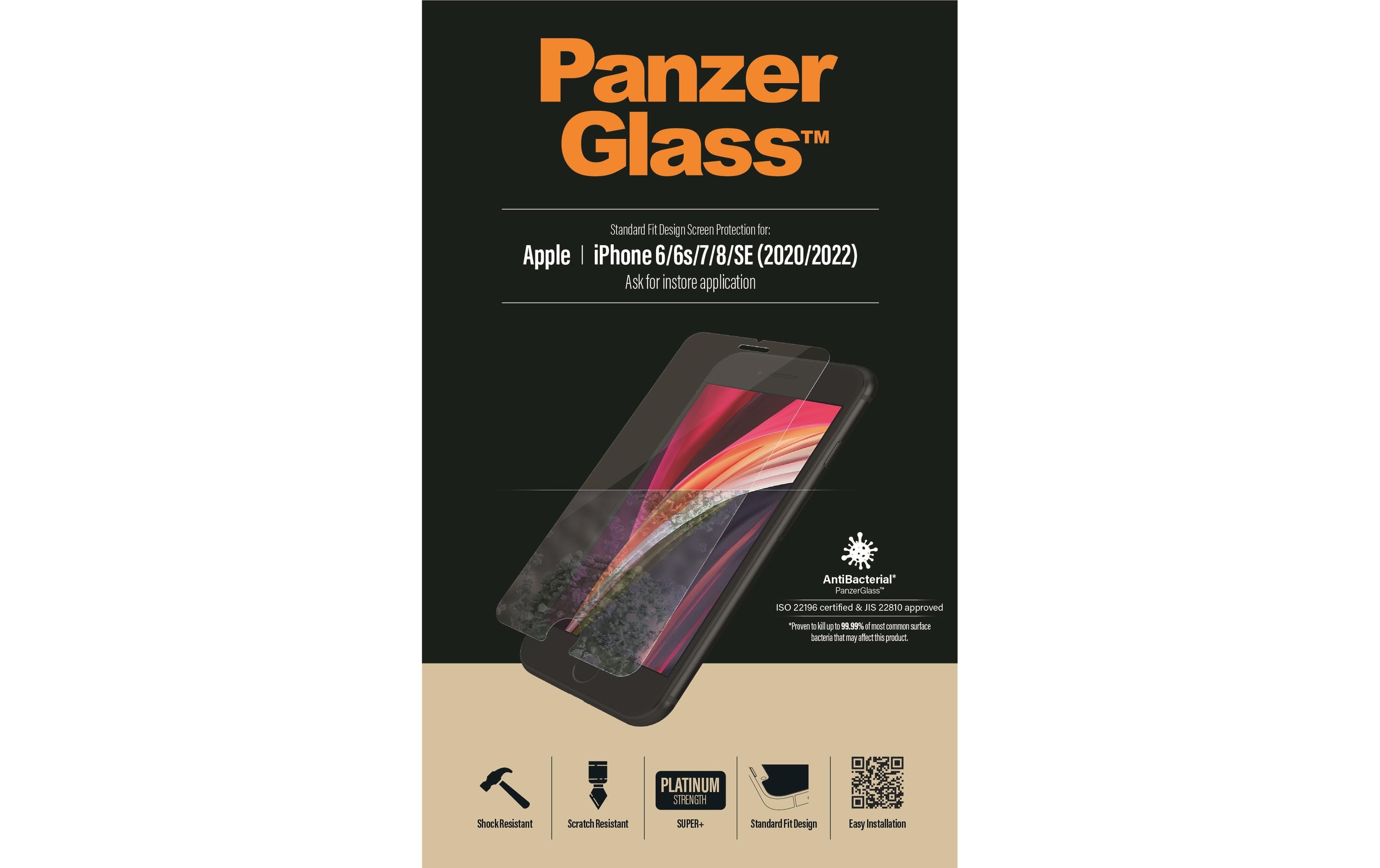 Displayschutz Standard Fit iPhone 6/6S/7/8/SE 2020/2022Display-Schutzfolie für das Apple iPhone 6/iPhone 6s/iPhone 7/iPhone 8/iPhone SE (2. Gen. / 2020)/iPhone SE (3. Gen. / 2022)