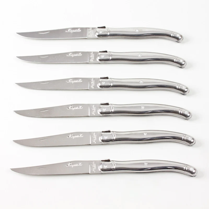 Coffret 6 couteaux laguiole inox fermant Jean Dubost
