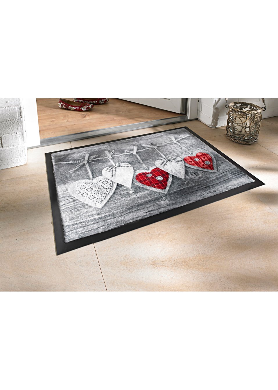 Tapis de protection motif cœurs