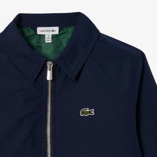 Veste zippée avec poches plaquées en taffetas Manteaux & Blousons - Bleu - Lacoste - Garçon