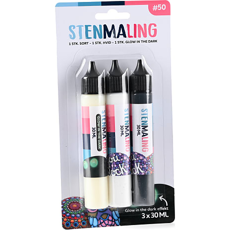 Stenmaling 30 ml 3-pak