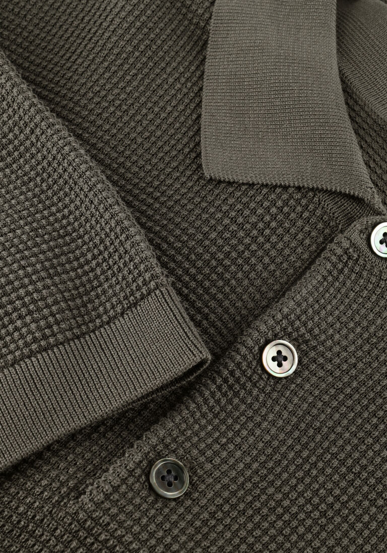 groene profuomo polo polo ss aero ease waffle structure