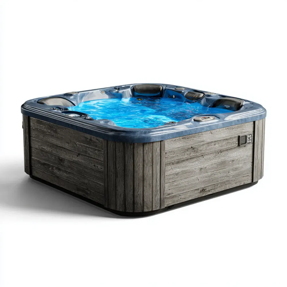 Whirlpool 210x210x95 cm – Grau/Blau – Modernes Design