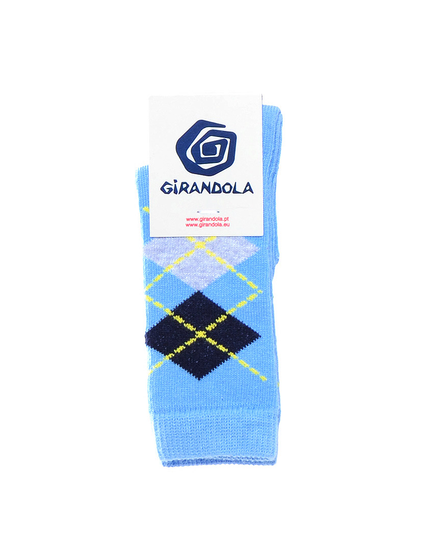 Baby Diamond Sock Blue and Black