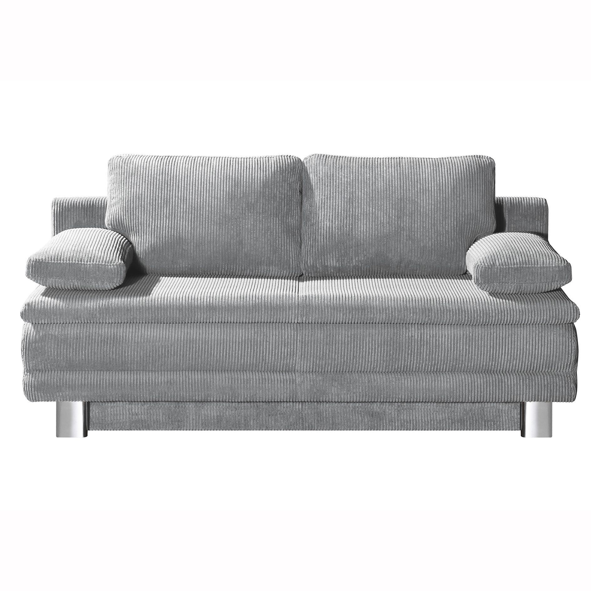 Schlafsofa - grau - mit Staukasten - 194 cm breit