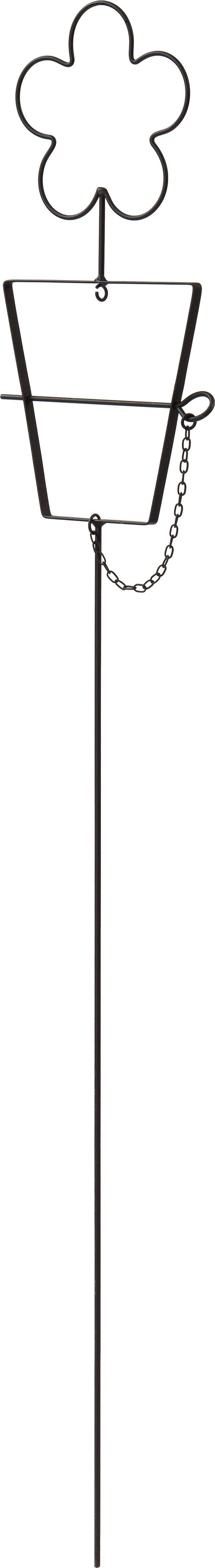 Intratuin voedersteker bloem zwart 18 x 0,5 x 120 cm