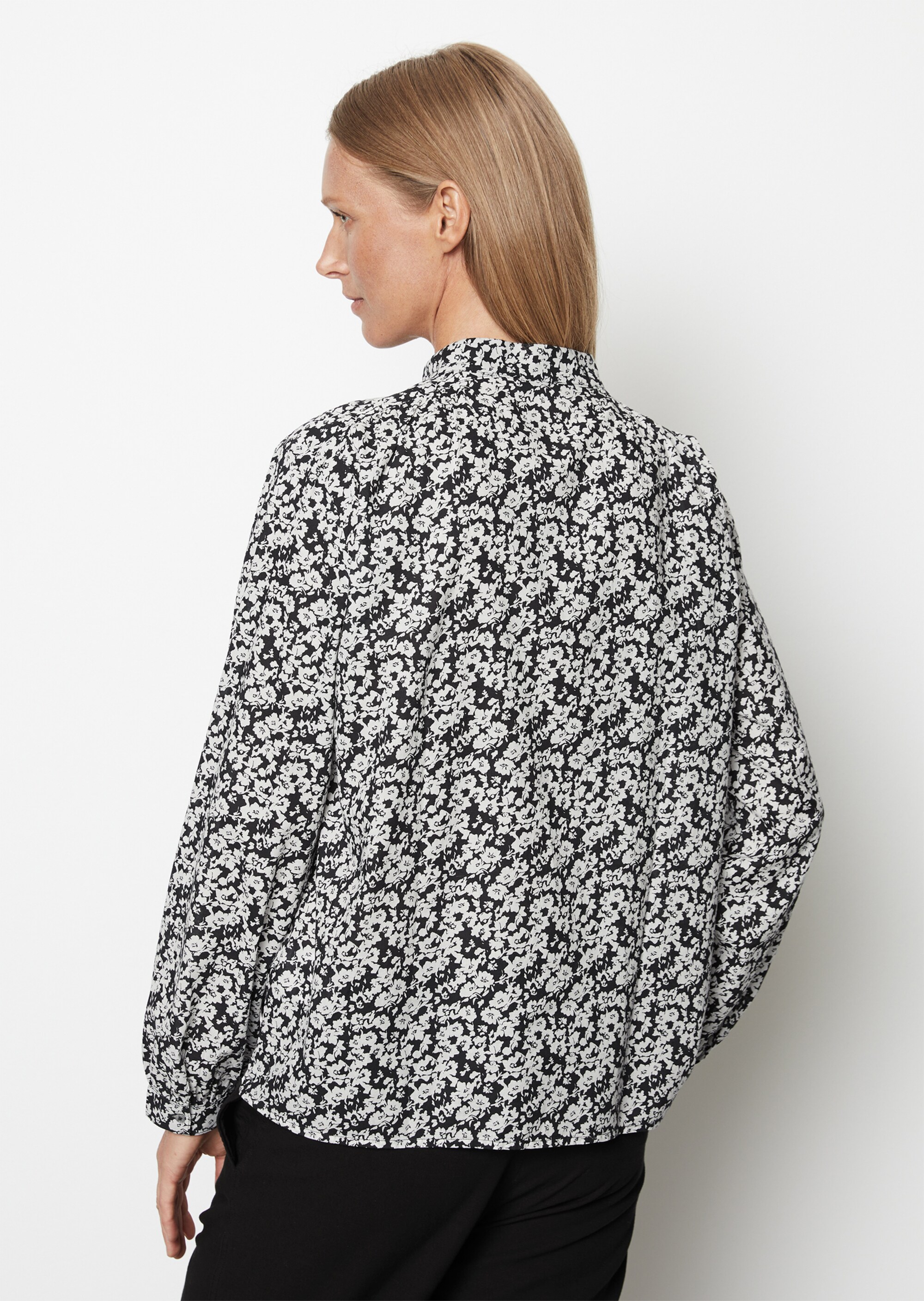 Langarm-Print-Bluse regular aus Silky-Touch-Voile-Qualität