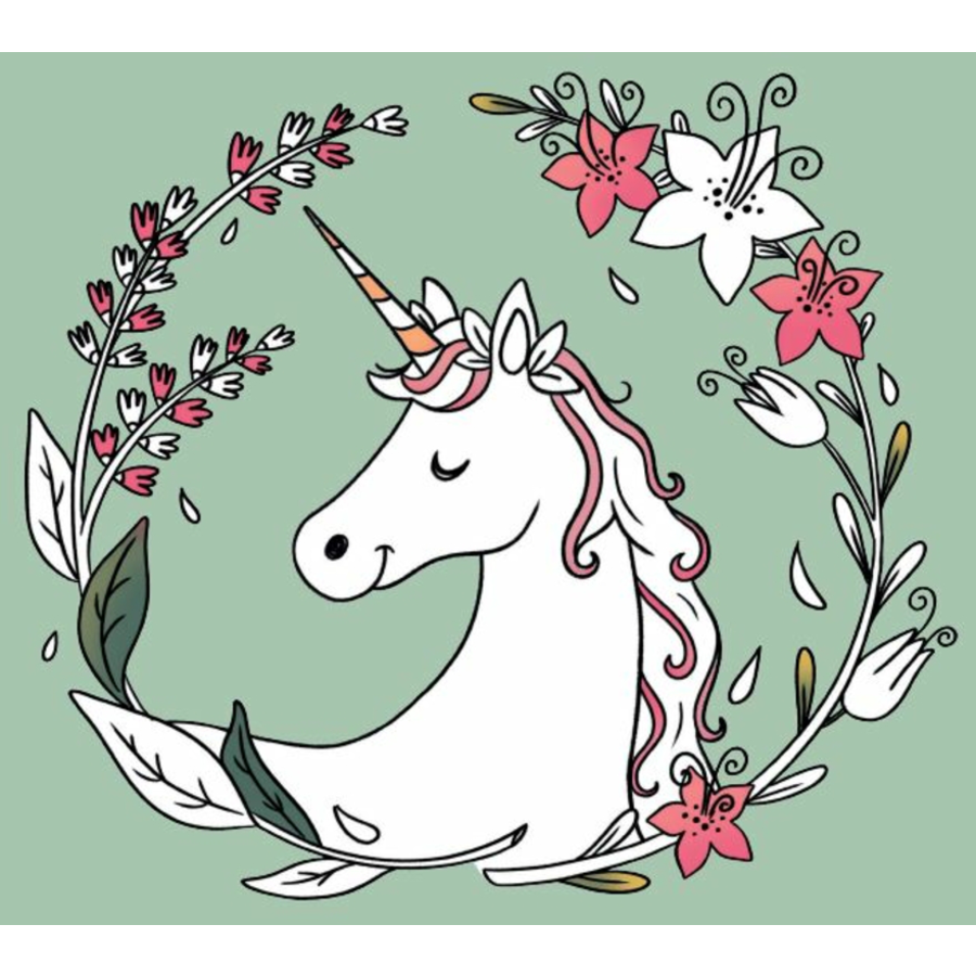 COPPENRATH Glitzer-Malblock - Unicorn (100% selbst gemacht)