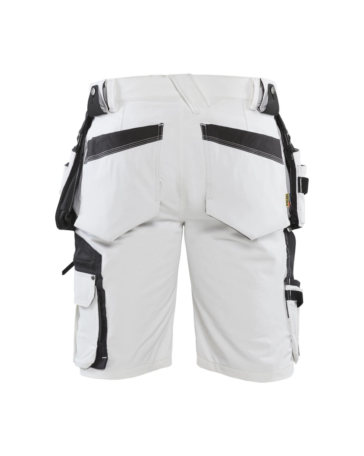 Blåkläder 1088 Werkbroek kort voor schilder/stucadoor met 4-weg stretch - wit/donkergrijs - 48 (M)
