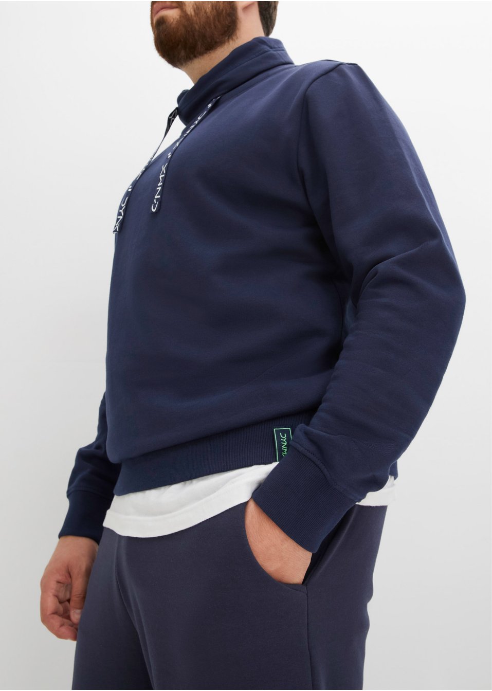 Sweat-shirt avec détails sportifs en coton