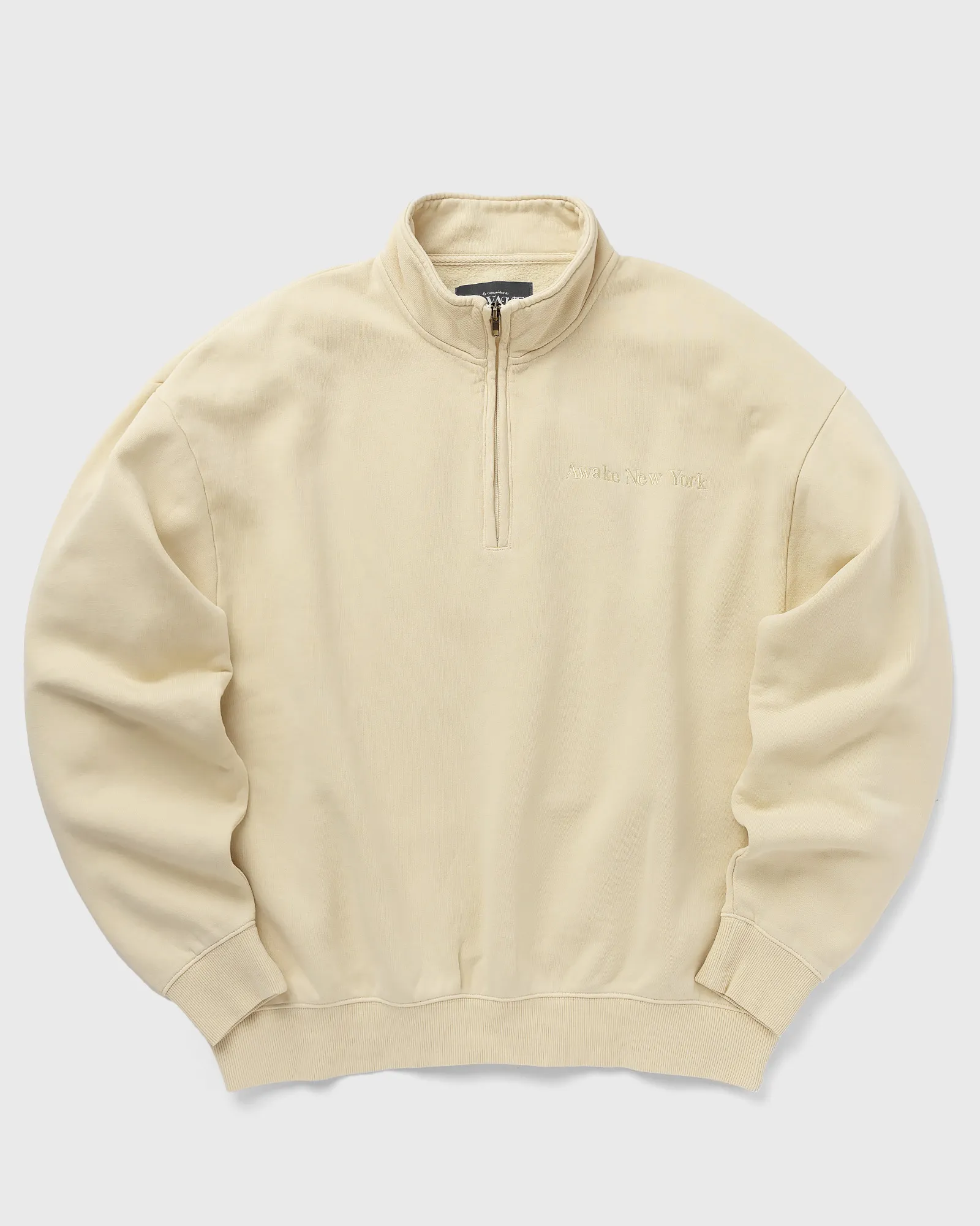 Awake EMBROIDERED LOGO QUARTER ZIP SWEATSHIRT