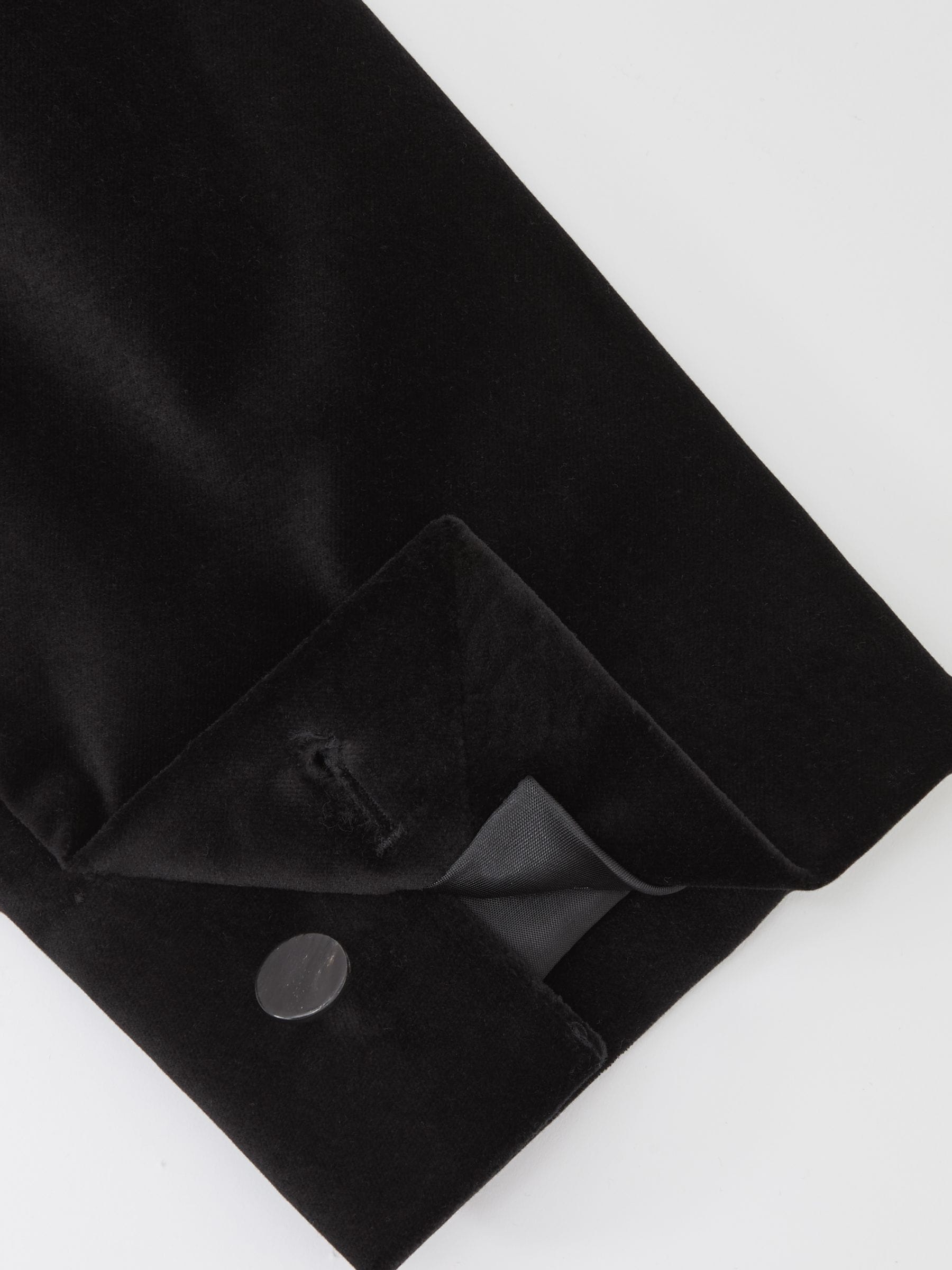 Zwart - Reiss Apsara Tailored Single-Breasted Velvet Blazer Slim-Fit