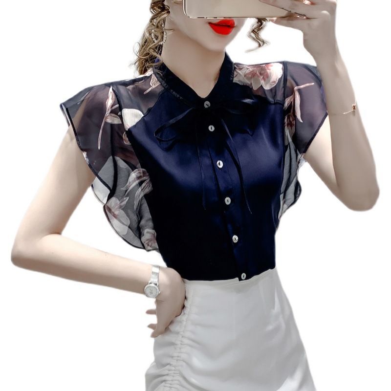 Sienne - Bloemenblouse met kapmouwen