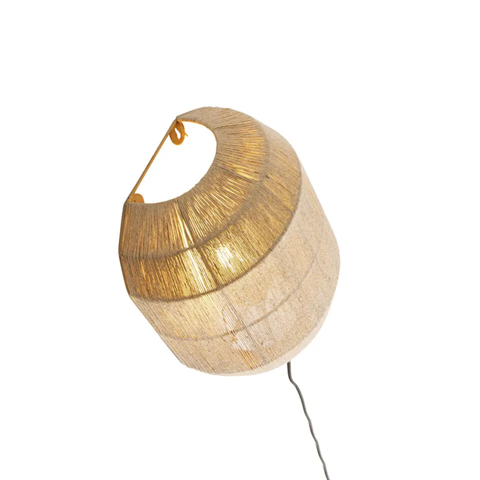 Qazqa wandlampen riki beige e27
