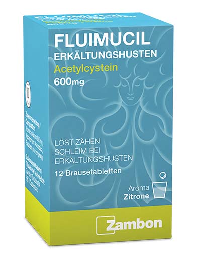 FLUIMUCIL Erkältungshusten 600 mg<br>12 Stück, Blister, Brausetablette