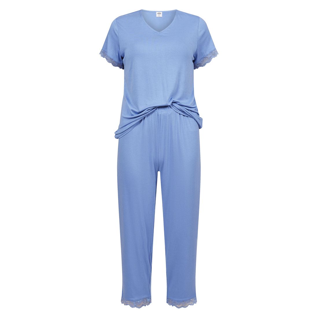 Pyjamas med korte ermer og trekvart bukse Lace