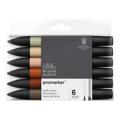 ProMarker - 6 Marqueurs double pointe - tons terreux