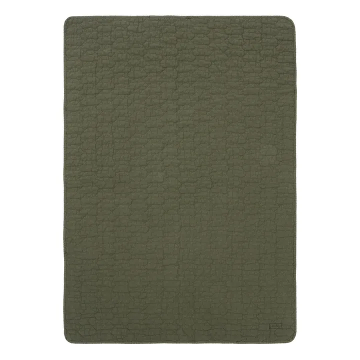 Nobodinoz Couverture matelassée Wabi-Sabi | Vert kaki