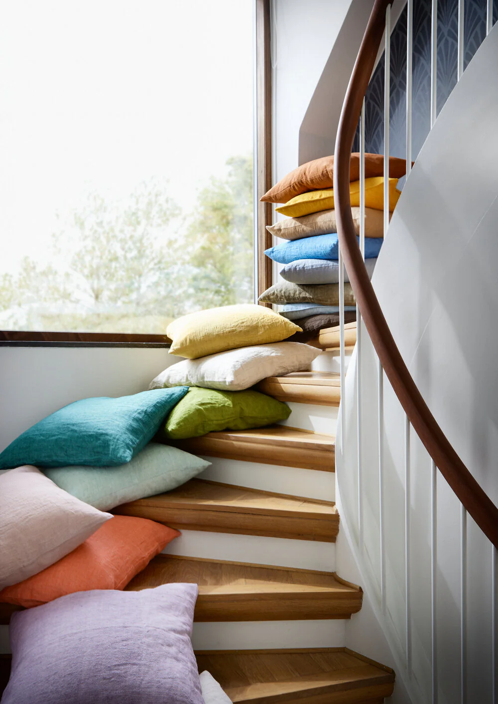 Cozy Living  Linen pyntepude, Sage - 50 x 50 cm.