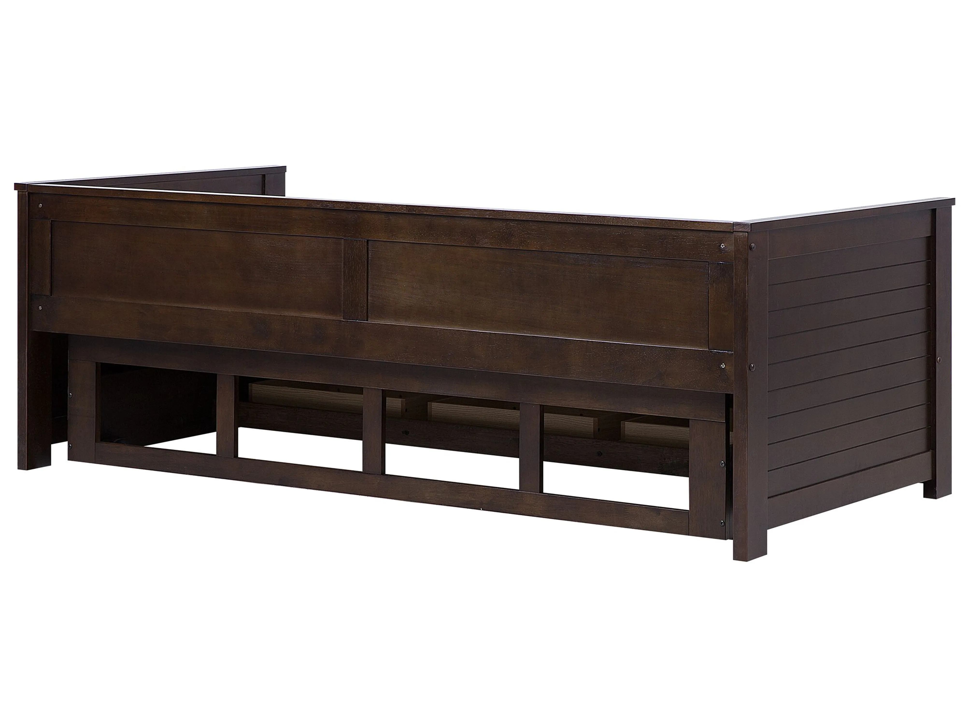 Bed met opbergladen Hout CAHORS 90 x 200 cm Donkerbruin