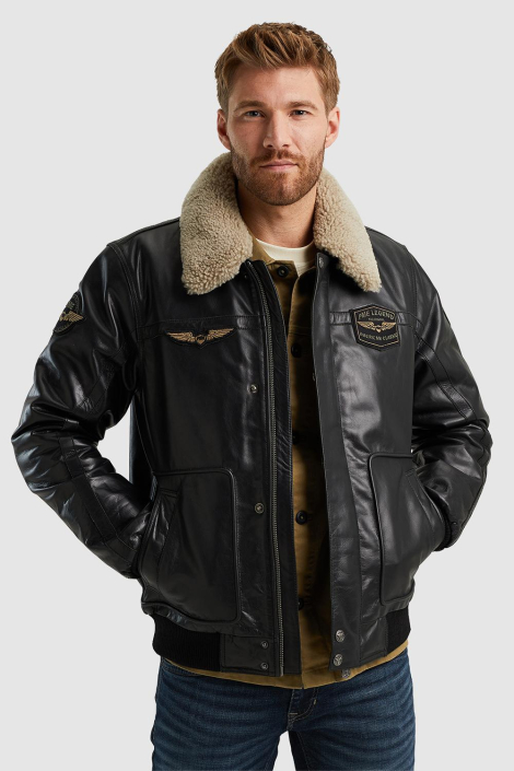 PME legend zwarte heren leren jas