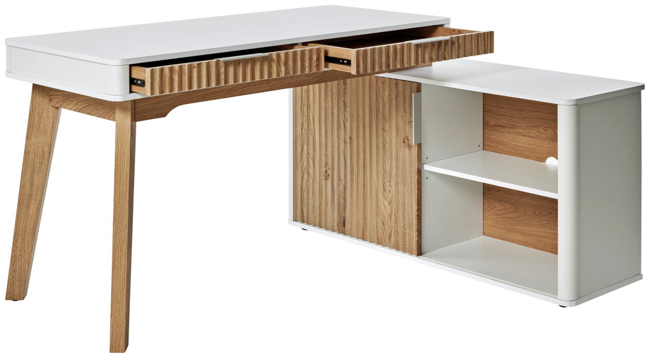 Novel Eck-Schreibtisch mit Anbau WAVE