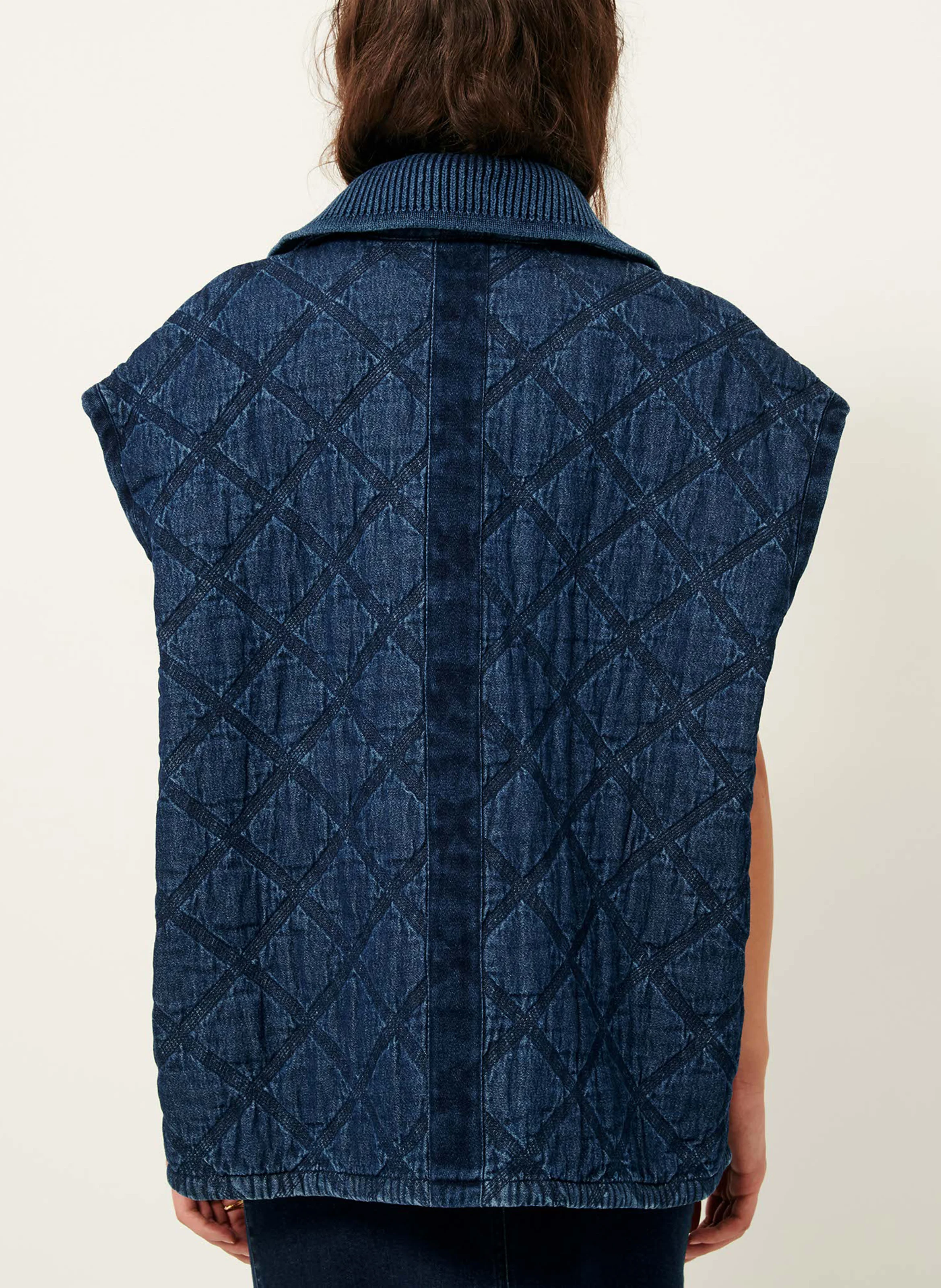 ELK BAY - Veste sans manches denim en coton | Bleu