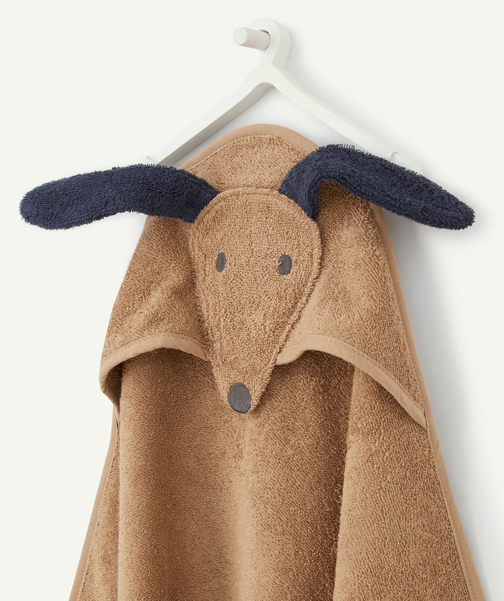 LIEWOODCAPE DE BAIN ENFANT CHIEN MARRON EN COTON BIOLOGIQUE