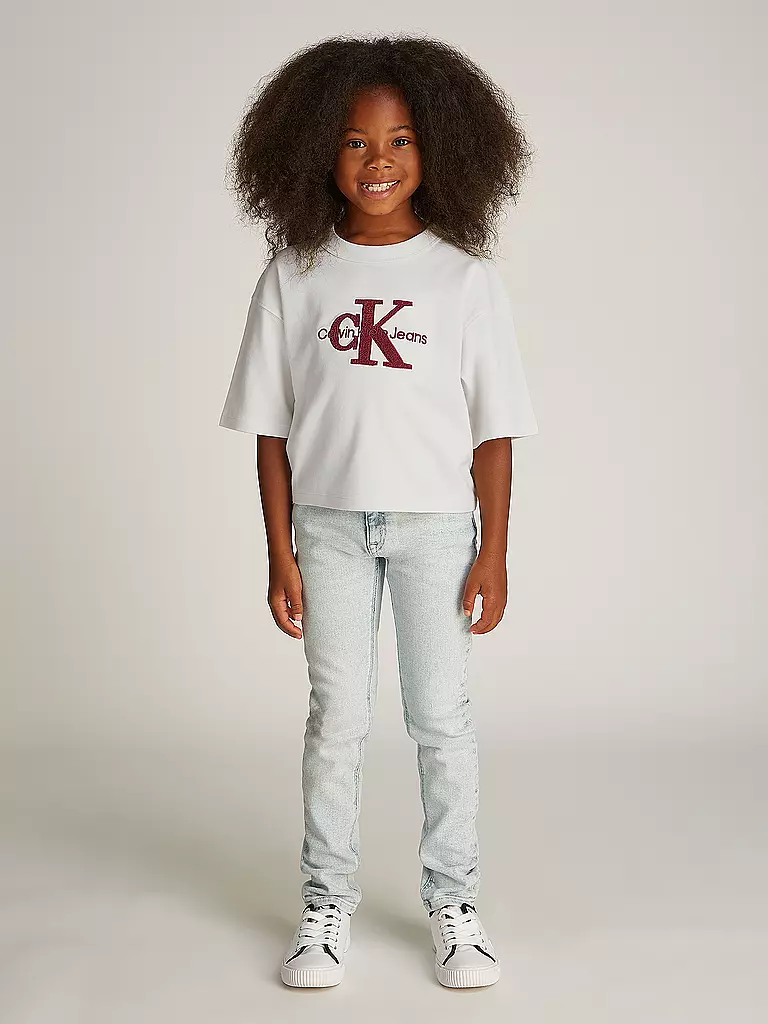 CALVIN KLEIN JEANS Mädchen T-Shirt  weiss
