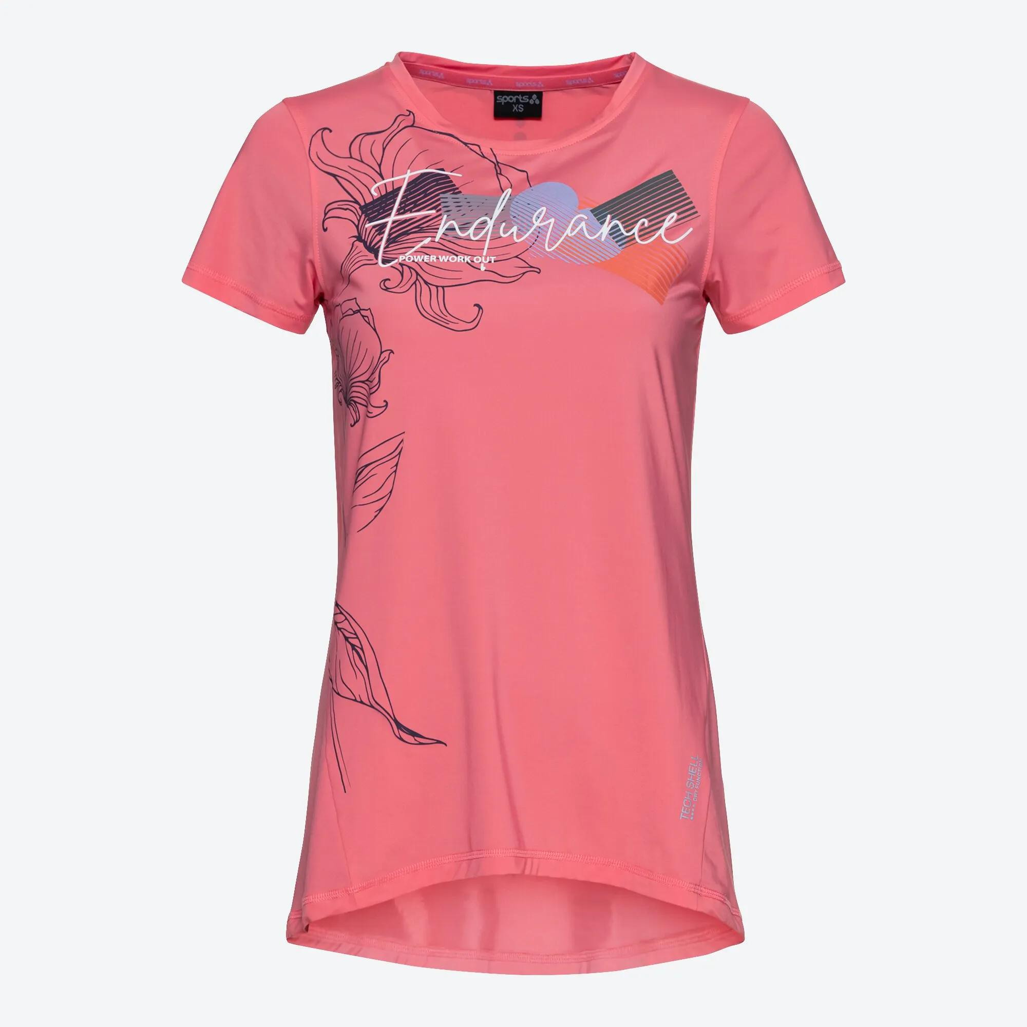 Damen-Fitness-T-Shirt mit Schriftzug