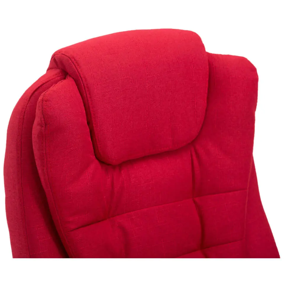 CLP Bureaustoel Thor chroom Frame - Stof - rood