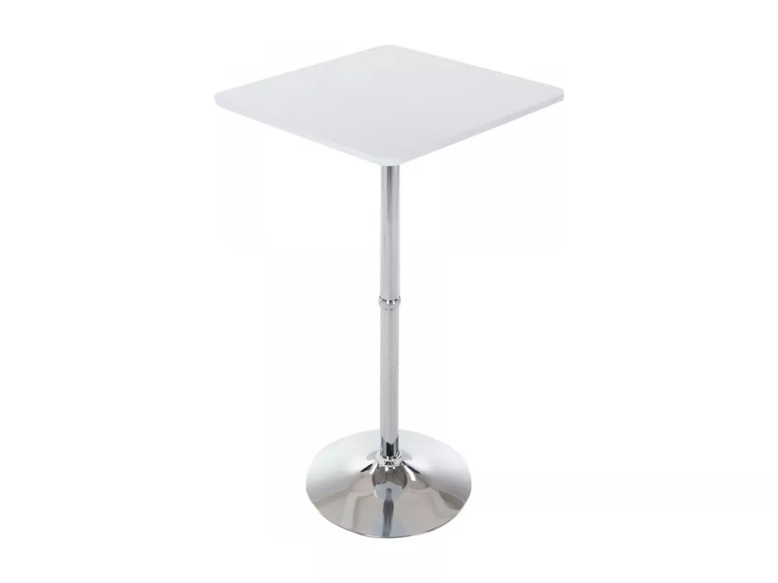 Table haute - carré - Bois - 60 x 60 cm - Blanc - eckig
