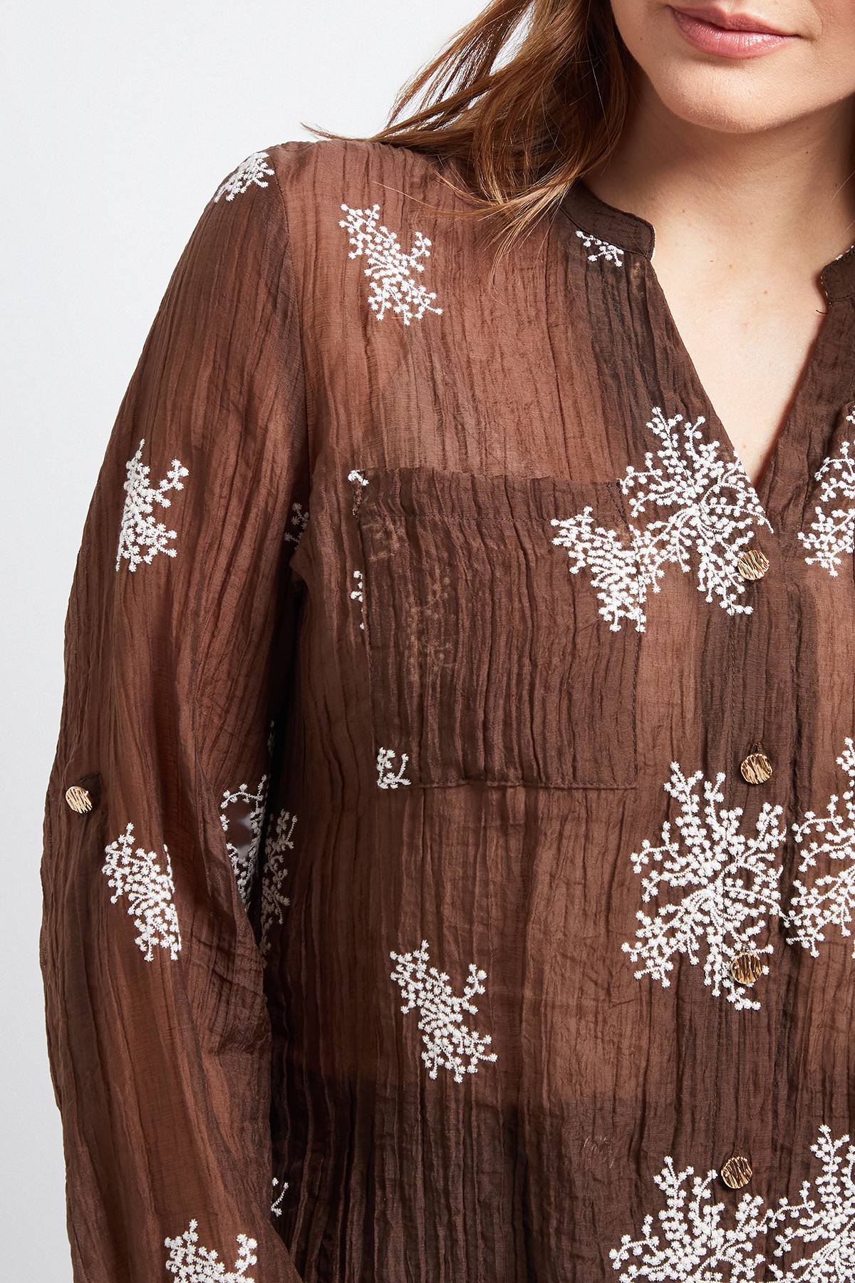 Wallis Chemise Brodée À Enfiler