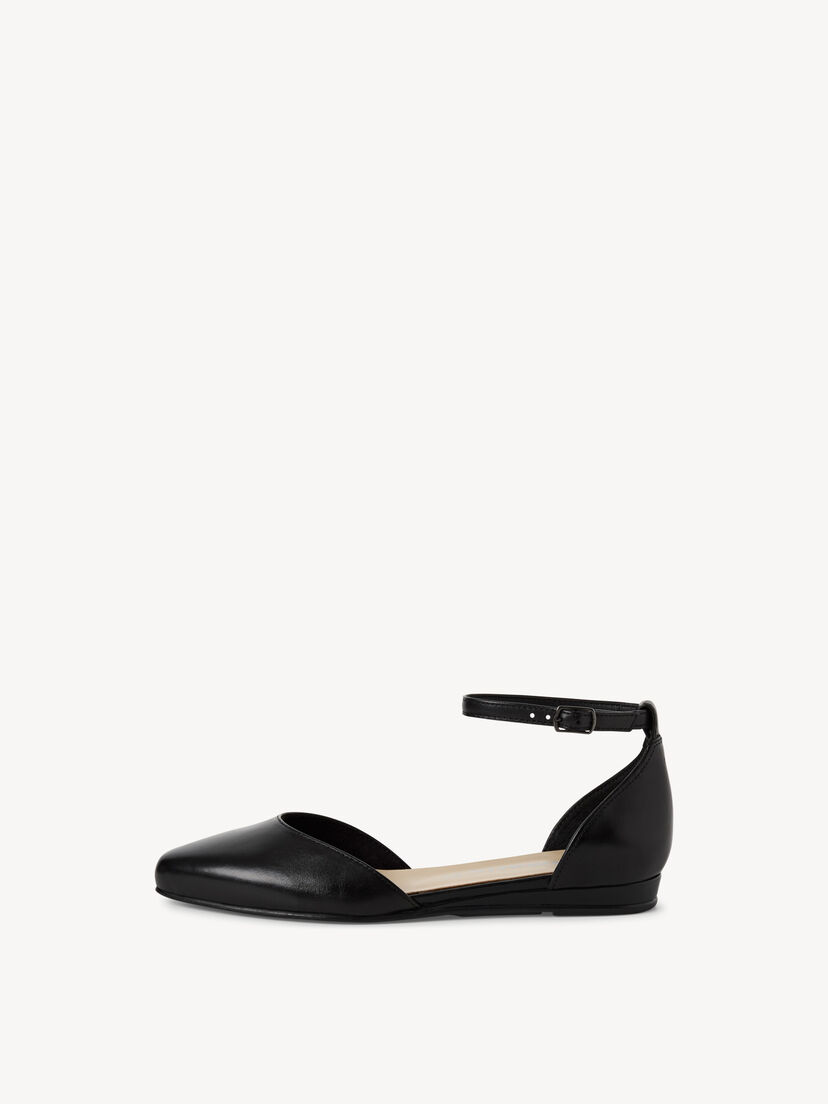 Leren Ballerina - zwart