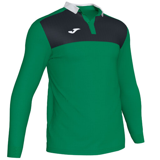 Polo Manga Larga Joma Winner Ii Verde Preto