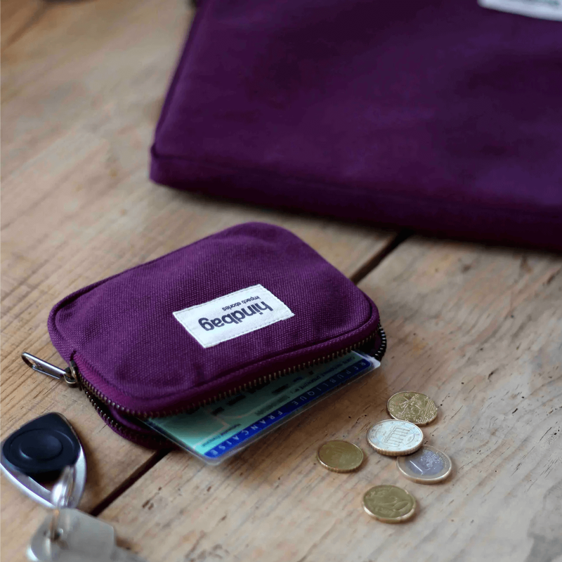 Porte monnaie Lili 13 cm Prune