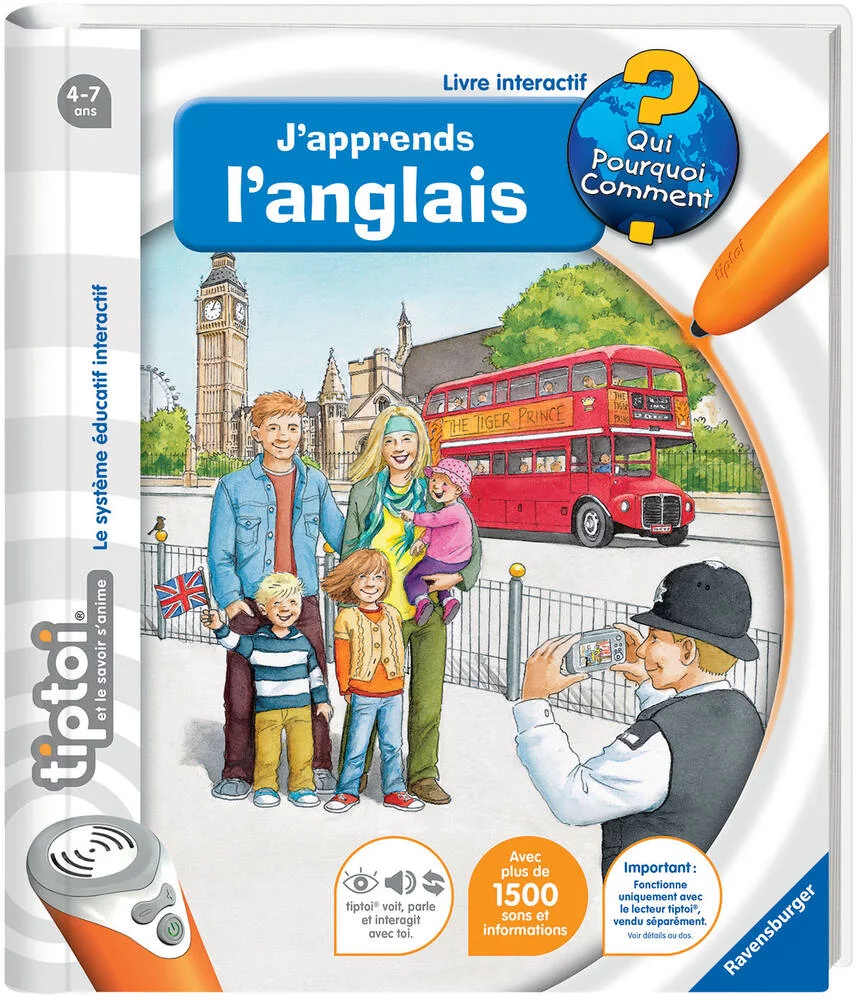 TIPTOI APPRENDS ANGLAIS