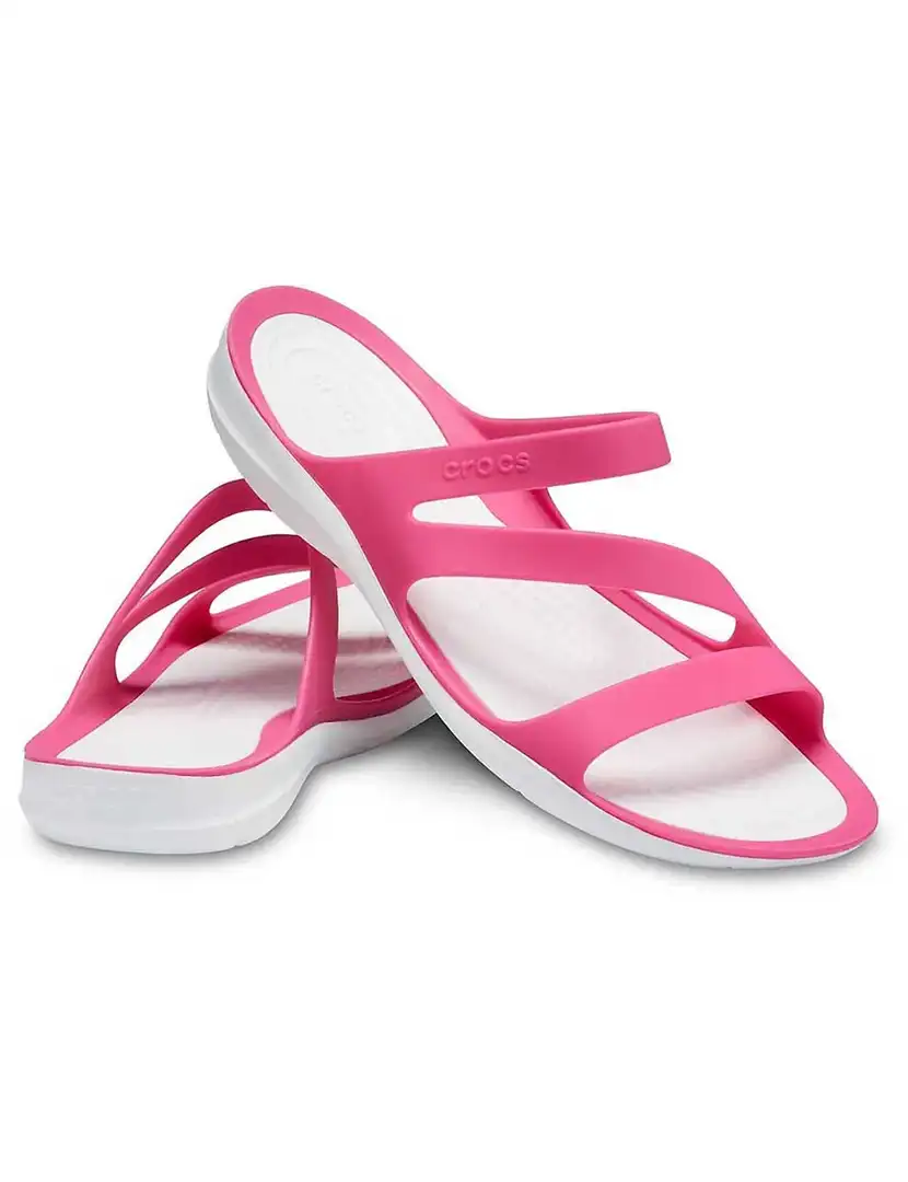 Crocs Swiftwater Sandal W Paradise Pink and White