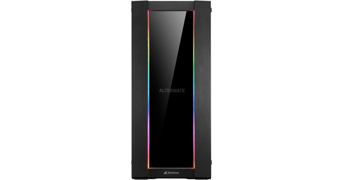 SharkoonELITE SHARK CA200G big tower behuizing  (Zwart | 4x USB-A | RGB | Tempered Glass)