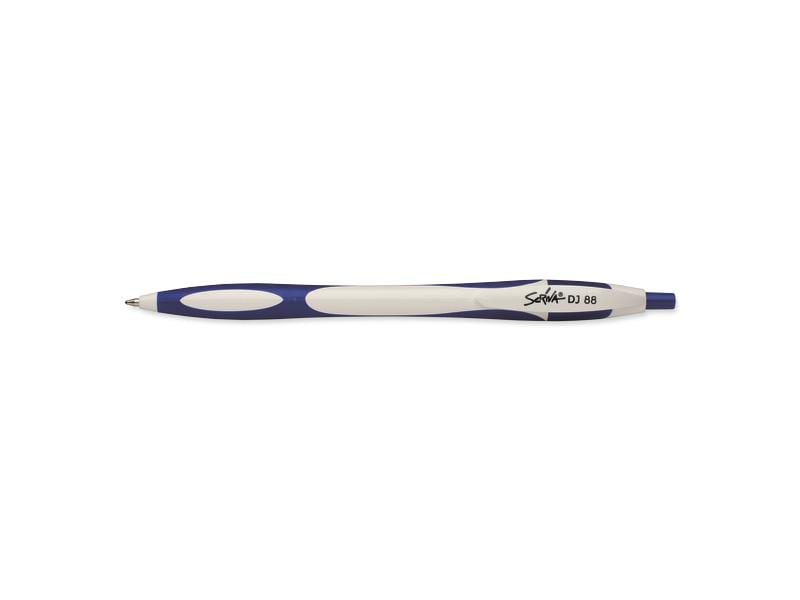 Scriva Kugelschreiber DJ88 0.7 mm, Blau, 12 Stück Kuli mit Druckmechanik