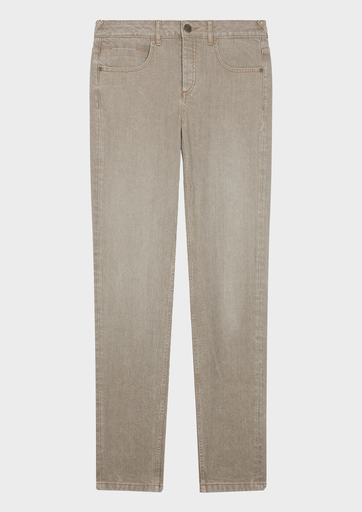 Jean skinny en coton stretch taupe