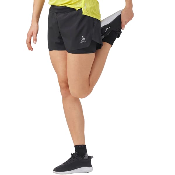 Short running ODLO ZEROWEIGHT 3 INCH 2 IN 1 SHORT W BLACK