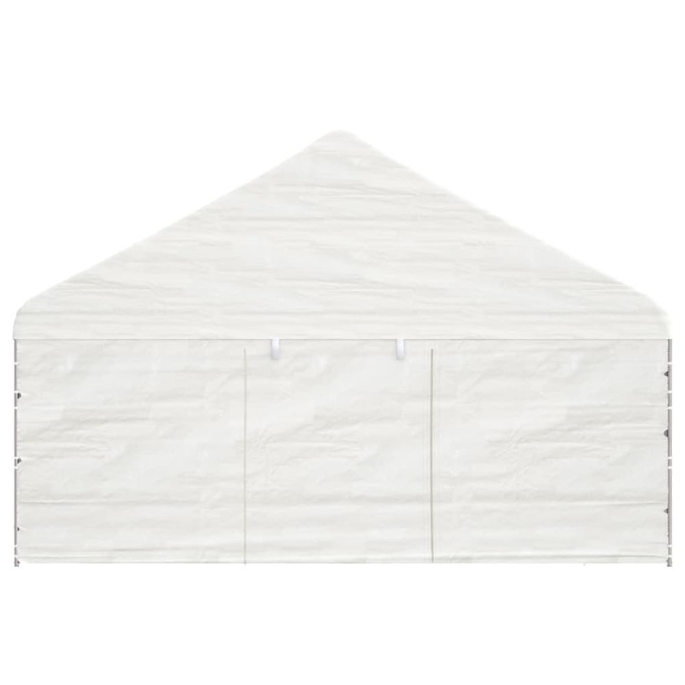 Belvédère avec toit blanc 15,61x5,88x3,75 m polyéthylène