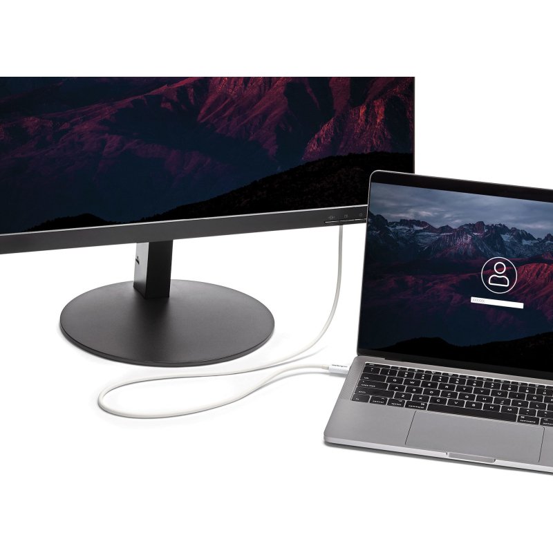 StarTech.com Câble Thunderbolt 3 de 1 m - 20 Gb/s - Compatible Thunderbolt, USB et DisplayPort - Blanc