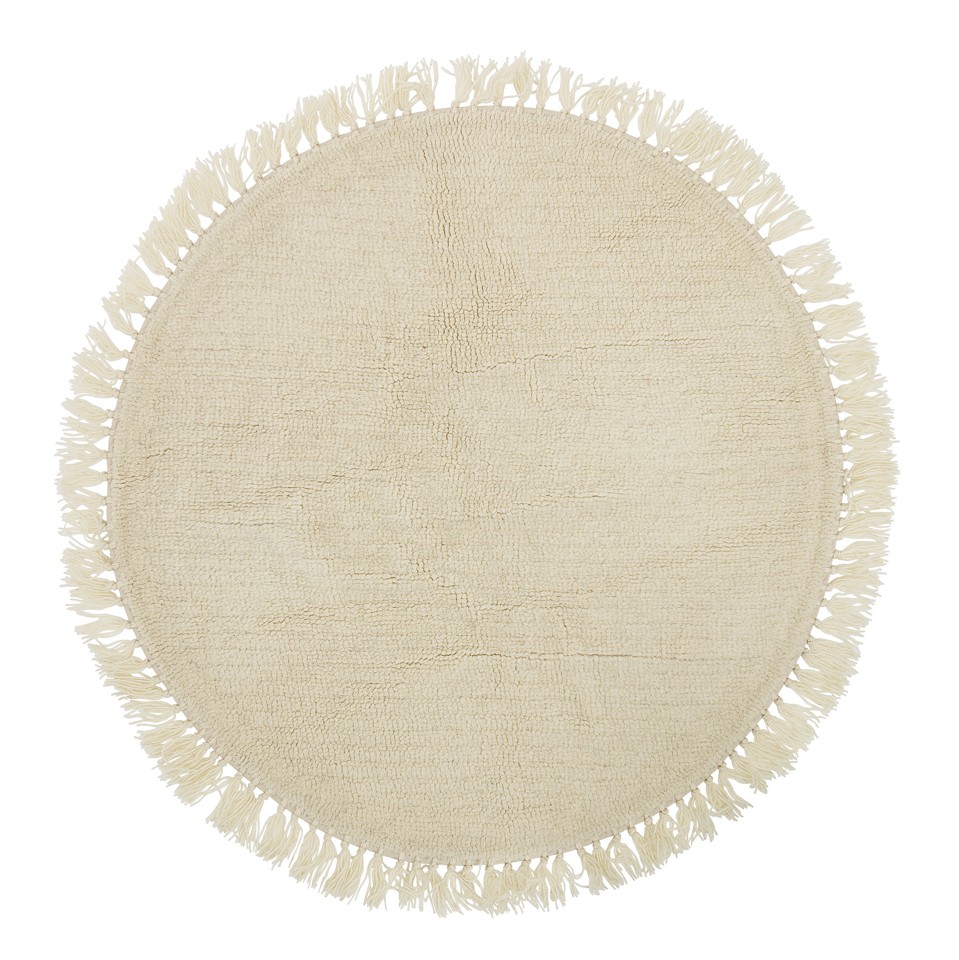 Bloomingville - Lenea Uld tæppe - D110 cm