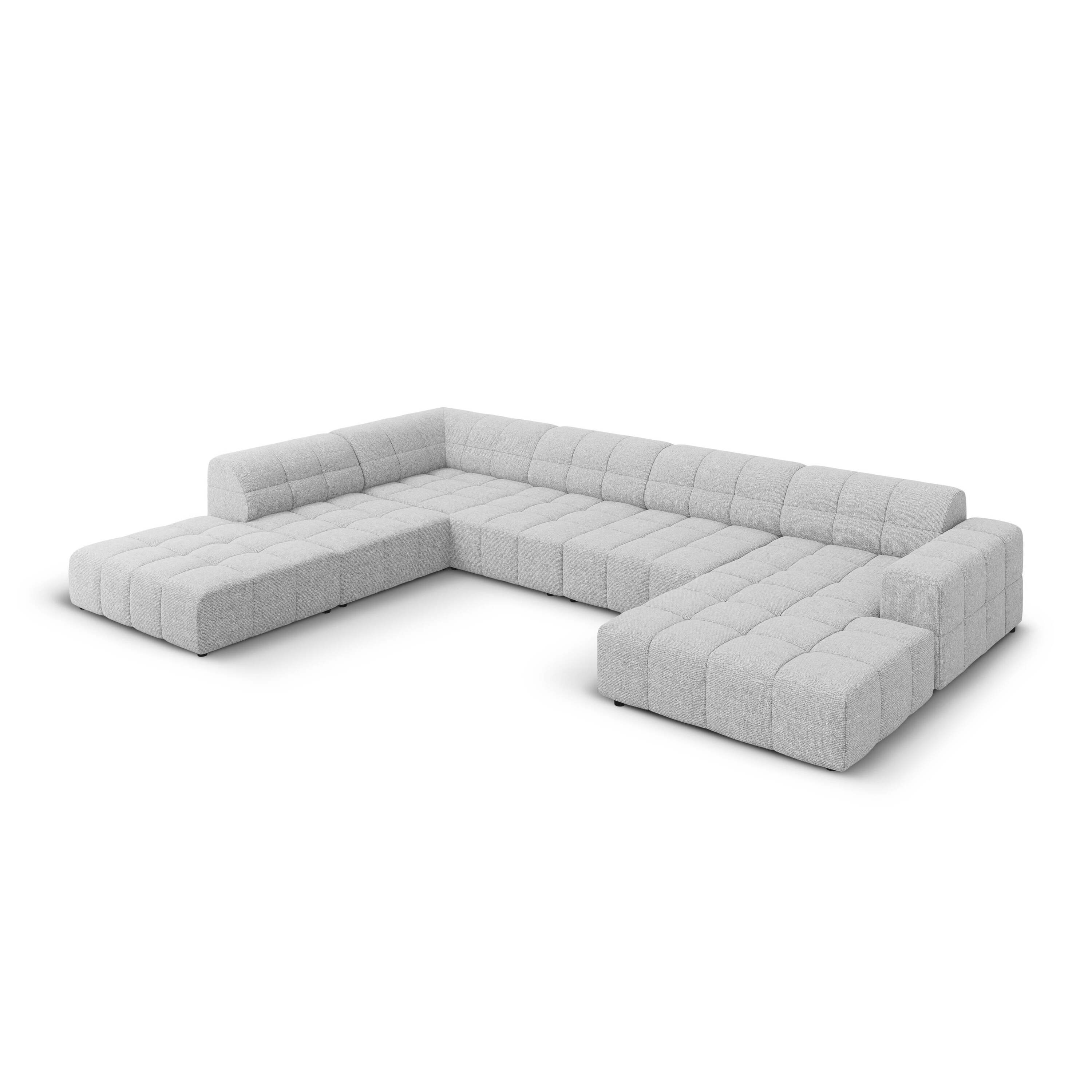 Cosmopolitan Design Chicago U-bank - Hoek Links - Chenille - Lichtbeige