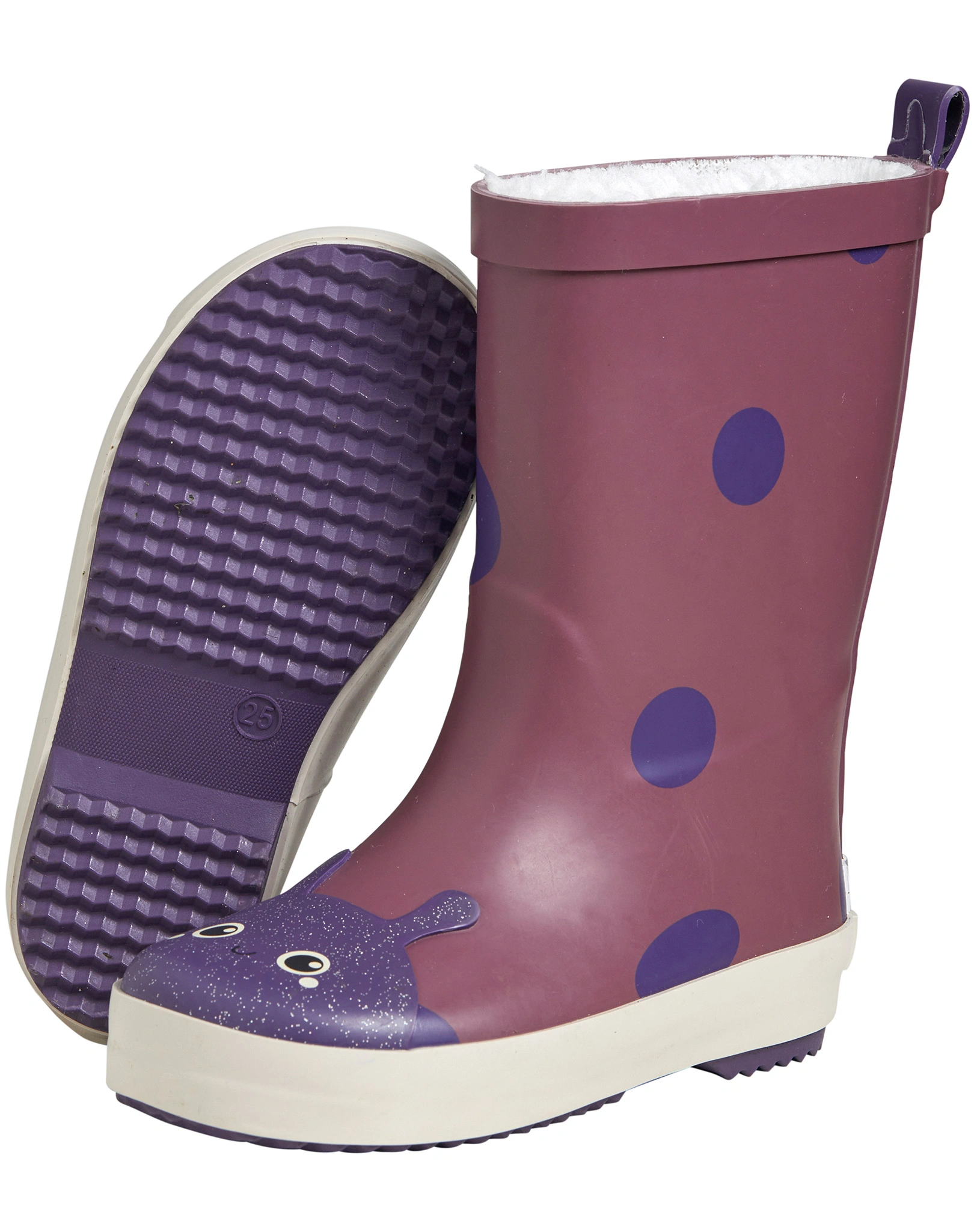 Gummistiefel BEETLE gefüttert in mauve
