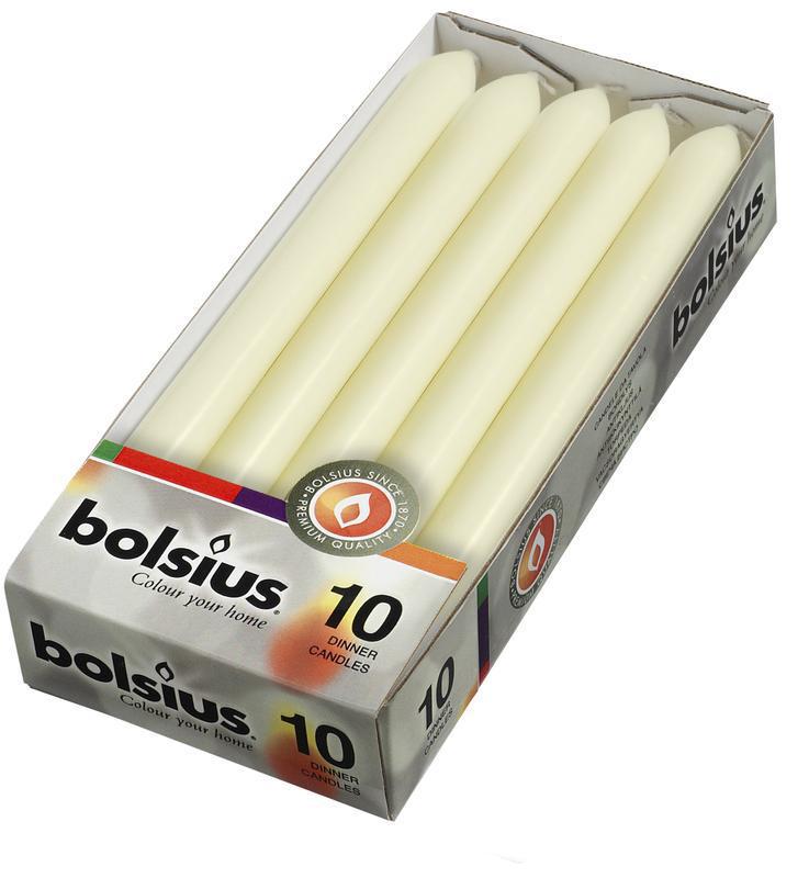 Bolsius Dinerkaars 230/20 ivoor 10st