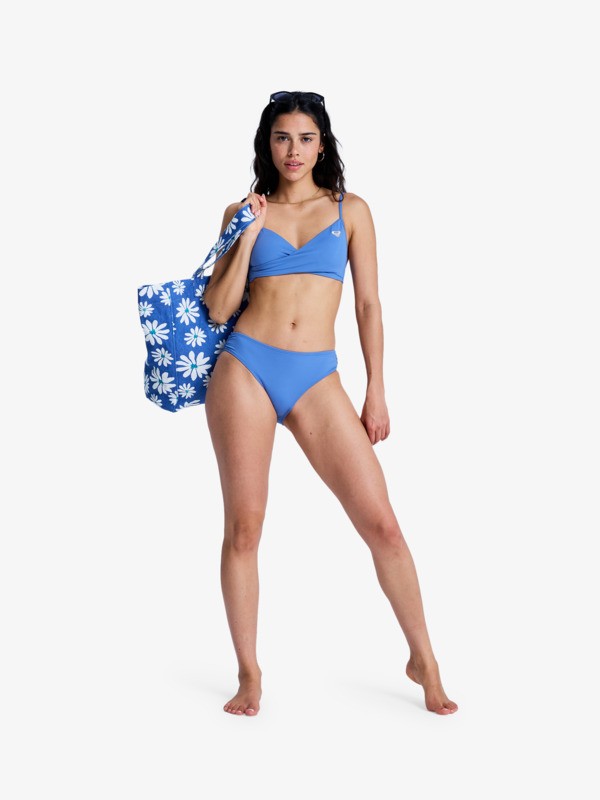 Solid Essentials Wrap Bra Haut de bikini bralette Bleu Femme